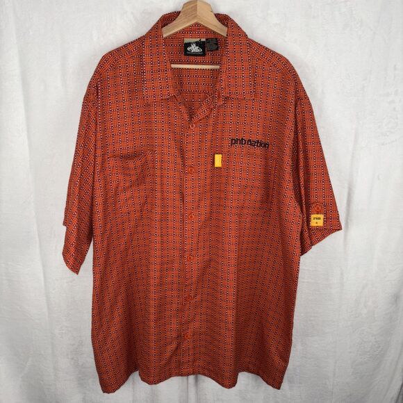 Vintage PNB Nation Clothing Oversized Button-up Woven Shirt Sz 2XL - Picture 1 of 6